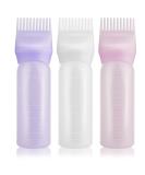 Gezimetie Root Comb Applicator Bottle Hair Dye Applicator Brush 3 Pack Applicator Bottle for Hair Root Comb Color Applicator Bottle 6 Ounce with Graduated Scale(Pink+White+Purple) 3pcs-update - Buy Online on SooperMarket.com