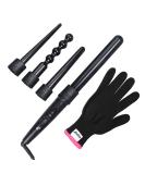 Zealite 4-in-1 Curling Wand Set | Luxurious Hair Curling Iron with Interchangeable Ceramic Barrels & Heat Resistant Glove - International Shipping - Buy Online on SooperMarket.com