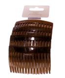 Set of 4 Tort Plain Hair Combs Slides 7cm (2.8") Brown 4 Count (Pack of 1) - Buy Online on SooperMarket.com