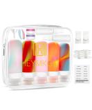 Heymkgo Silicone Travel Bottles Set - 5 Pack 90ml Refillable Squeeze Travel Containers for Easy Filling - Perfect for International Travel - Buy Online on SooperMarket.com