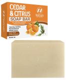 Cedar & Citrus Natural Bar Soap 4oz - Manly Scented Face and Body Cleanser - Made in USA - Buy Online on SooperMarket.com