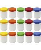 15 Premium 60ml Ointment & Cream Jars with Colored Lids - Made in Germany | Perfect for International Shipping - Buy Online on SooperMarket.com