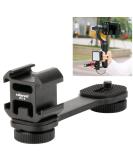Ulanzi PT-3 Triple Cold Shoe Gimbal Microphone Mount Extenstion Bar, w 1/4 inch Adapter Video Light Microphone Mount Compatible for DJI OM 4/OSMO Mobile3/Zhiyun Smooth q 4/Feiyu Gimbal Stabilizer - Buy Online on SooperMarket.com