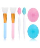 Buy WLLHYF 6-Piece Face Lip Mask Applicator Set | Silicone Brush for Exfoliating Cleansing & Removing Blackheads | Perfect Skin Care Tool for Women & Girls - International Shipping - Buy Online on SooperMarket.com