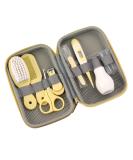 ZELINYE 8 in 1 Baby Grooming Kit - Hair Brush, Nail Clipper, Nose Cleaner, Finger Toothbrush, Nail Scissors - Manicure Set for Baby Care - Yellow - Buy Online on SooperMarket.com