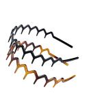 Set of 2 Zig Zag Black Plastic Sharks Tooth Hair Comb Headband (1 Black Color+1 brown) - Buy Online on SooperMarket.com
