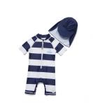 BONVERANO Baby Boys Swimsuit 9-12 Months Navy Stripe - UPF 50+ Sun Protection - Buy Online on SooperMarket.com