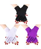 Quesuc 3 Pairs UV Shield Glove Gel Manicures Glove Anti UV Fingerless Gloves Protect Hands from UV Light Lamp Manicure Dryer (Black Purple White) - Buy Online on SooperMarket.com