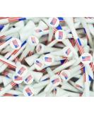 American Flag Wood Golf Tees - 2 3/4 inch - 100 Pack - USA Golf Tees - Red White and Blue - Custom Design - Buy Online on SooperMarket.com