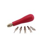 Speedball Linoleum Cutter Kit Assortment #1 - Linocut Carving Tools for Block Printing, Includes 5 Blades Red - Buy Online on SooperMarket.com