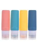 Travel Bottles Set - 4 Pack 90ml BPA-Free Silicone - Reusable & Leak-Proof - Perfect for International Shipping - Buy Online on SooperMarket.com