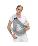 CUBY Portable Breathable Baby Sling Baby Essentials for Newborn Quick Dry Air 3D Mesh Fabric Wrap Baby Carrier Adjustable Sling Easy Toddler Carrier for Newborn up to 0-24 Months 45 lbs Mesh Grey - Buy Online on SooperMarket.com
