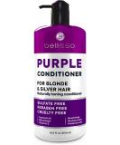 Purple Conditioner for Blonde Hair - Sulfate & Paraben Free Toner - Eliminate Brassy Tones for Color Treated Bleached Silver White & Gray Hair - Unisex Care - Buy Online on SooperMarket.com