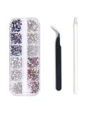 Crystal AB Rhinestones Set with Tools - 1440pcs Diamonds Gems for Nail Art Decoration - Buy Online on SooperMarket.com