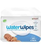 Waterwips plastic -free original cleaning towels for babies 240 pieces (4 packs) 99.9 % water -based pure gear unpared for sensitive skin 240 pieces (4 Pack) - Buy Online on SooperMarket.com
