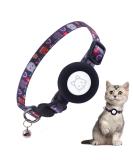Adjustable Airtag Cat Neck Band with Bell | Silicone Protective Cover & Breakaway Safety Buckle | Black | Compatible with Apple Airtag - Buy Online on SooperMarket.com