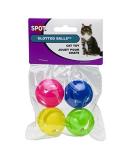 Ethical Slotted Balls Cat Toy 4-Pack - Pink, Blue, Green, Yellow - Buy Online on SooperMarket.com