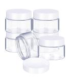 6 Pack 2 oz Plastic Pot Jars Round Clear Leak Proof Plastic Cosmetic Container Jars with White Lids for Travel Storage Make Up, Eye Shadow, Nails, Powder, Paint, Jewelry(2 oz) 2 Ounce White - Buy Online on SooperMarket.com