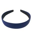 Satin Navy Blue Headband - 2.5 cm Wide | International Shipping Available - Buy Online on SooperMarket.com
