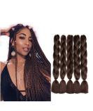 Showjarlly Braids Extensions Jumbo Braid Kunsthaar Hair Brown Braid Extension 24 inch KanCalon Hair Braid Extensions 5 pieces for crochet twist lichen hair box braid for braiding braids 61cm-24 inch (5-pack) chocolate brown - Buy Online on SooperMarket.com