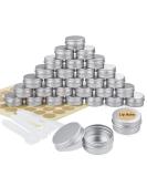 30 Pack Aluminum Travel Jars - 20ml Round Cream Containers for Lotion Masks & Nail Art | Reusable & Durable - Buy Online on SooperMarket.com