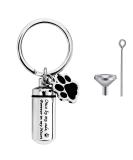  CTDMJ Stainless Steel Dog Paw Cremation Urn Keyring Small Urns for Ashes Ashes Urn Mini Cremation Urn Memorial Ashes Keepsake Keychain Pet Charms Locket Pendant Cremation Jewellery for Ashes - Buy Online on SooperMarket.com
