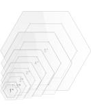 6 Pieces Hexagon Quilting Templates 1 Inch, 1.5 Inch, 2 Inch, 3 Inch, 4 Inch, 5 Inch with 1/4 Inch Seam Allowance, Acrylic Quilting Templates for DIY Quilting Sewing Crafts - Buy Online on SooperMarket.com