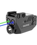 SOLOFISH 500lm Pistol Light and Purple/Infrared (IR)/Green Blue Beam Combo, Rechargeable Aluminum Weapon Light and Beams for Guns with a Rail Blue & Green Laser Light Combo - Buy Online on SooperMarket.com