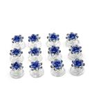 24 Pcs Blue Rhinestone Spiral Twist Hair Pins - Bridal Wedding Rose Flower Clips - Buy Online on SooperMarket.com