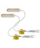 Bonlux Sewing Machine Light 30 LEDs Flexible Gooseneck Work Light with Magnetic Base (2-Pack) - 6W Portable Lamp for Workbench, Lathe, Drill Presses, Grey - Buy Online on SooperMarket.com