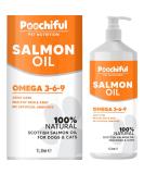 Poochiful 1 Litre Salmon Oil for Dogs. Fish Oil for Dogs Cats Horses Ferret & Pets. Purest Omega 3 6 9 Salmon Oil Cats. Food Supplements for Itchy Skin & Coat. Dog Vitamins and Supplements 1000 ml - Buy Online on SooperMarket.com