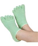 LE EMILIE 5 Toe Moisturizing Gel Socks | Healing Dry Cracked Heels | Lavender & Jojoba Oil Blend | 1 Pair Green Seafoam - Buy Online on SooperMarket.com
