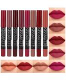 evpct 8Pcs Dark Ruby Red Plum Purple Wine Nude Beige Brown Yellow Matte Lipstick and Lip Crayon Lip Liner Pencil Pen Set for Women DNM 24 Hour Lipstick Waterproof labiales mate 24 horas originales 02 8 Count (Pack of 1) Set-D02 - Buy Online on SooperMarket.com