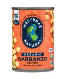 Westbrae Natural Organic Garbanzo Beans, No Salt Added, 15 Oz (Pack of 12) - Buy Online on SooperMarket.com