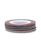 Dajidafu 14piece Easy To Nail Art Striping Tape Set Fashionable And Unique For Stunning Nails Paper Wide Application Multicolored Random Color 1MM - Buy Online on SooperMarket.com