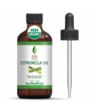 SVA ORGANICS Citronella Essential Oil Organic USDA 4 Oz Pure Natural Therapeutic Grade Oil for Skin, Body, Diffuser, Candle Making - Buy Online on SooperMarket.com