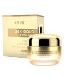 AZURE 24K Gold & Collagen Firming Day Cream - Illuminating & Lifting Moisturizing Cream with Hyaluronic Acid - Reduces Wrinkles & Fine Lines - Anti Aging & Toning - Skin Care Made in Korea - 50mL - Buy Online on SooperMarket.com