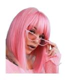 AISI BEAUTY 12 Inch Pink Bob Wig with Bangs - Short Straight Synthetic Cosplay Party Wig for Women - Buy Online on SooperMarket.com