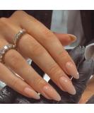 YOSOMK Nude Press on Nails Almond Shaped Fake Nails Medium Glossy Stick on Nails Natural Full Cover False Nails Acrylic Glue on Nails for Women 1A-Natural Nude - Buy Online on SooperMarket.com