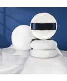 Whaline 4 Pack Velour Powder Puff - 2.9 Inch Washable Cotton Puffs with Ribbon & Case for Foundation Body & Loose Powder (White - Buy Online on SooperMarket.com