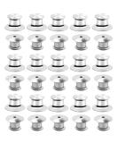 30 Pieces Metal Locking Pin Backs - No Tool Required - Silver Lapel Pin Clasps for Disney & Badge Pins - Buy Online on SooperMarket.com