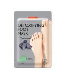 Detoxifying Charcoal Foot Mask - PureDerm Anti-Fatigue Socks for Tired Feet - Unisex | Fast International Shipping - Buy Online on SooperMarket.com