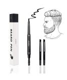 Beard Pen Beard Filler Pencil for Men - Waterproof & Sweat Proof Beard Styling Tool for Natural Fullness - Includes 2 Replacement Tips (Black) - Buy Online on SooperMarket.com