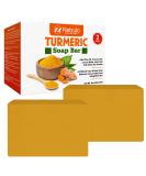 All Natural Turmeric Soap Bar for Face & Body - Brighten Skin Even Tone Fade Marks - Made in USA - Perfect for All Skin Types - Buy Online on SooperMarket.com