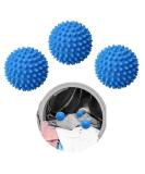 Tumble Dryer Balls 3 Pc Blue Laundry Balls - New Softer Material for Soft, Fluffy Clothes with Fewer Wrinkles and Less Static Cling - Buy Online on SooperMarket.com