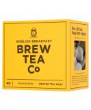 Brew Tea Co - English Breakfast Proper Tea Bags - Strong and Malty - 40 Tea Bags 40 Count (Pack of 1) - Buy Online on SooperMarket.com