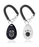 Acehome 2 Pack Dog Training Clicker with Wrist Strap Pet Training Clicker with Big Button Effective Behavioral Training Tool for Cats Birds Puppy Recall (Black & White) Black+White - Buy Online on SooperMarket.com
