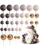 Astaron 32 pieces Tortendeko balls cake topper mini-balloons cake rabbit for wedding party baby party birthday cake decorate (brown gold) brown gold - Buy Online on SooperMarket.com