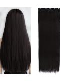 S-noilite clip in Extensions Half wig hair extension hair compression hair parts 3/4 wig smooth one piece (76cm dark black) dark black 76 cm - Buy Online on SooperMarket.com