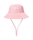 HSYZZY Baby Sun Hat | UPF 50+ Smile Face Bucket Hat for Toddler | Adjustable Cap, 9-18 Months, Pink - Buy Online on SooperMarket.com